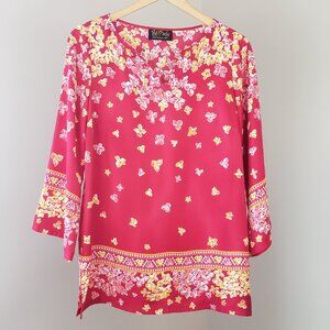 Bob Mackie Wearable Art Cherry Blossom Swing Top